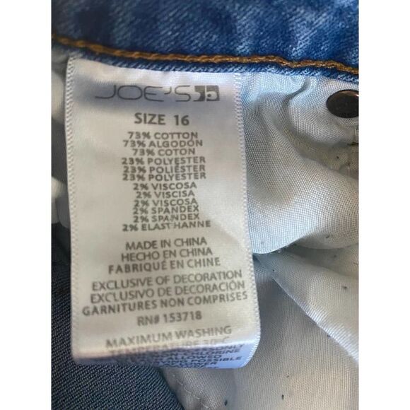 Joe's Jeans - Girls Skinny High Rise Ankle Raw Hem Distress - Size 16 Girls - Picture 2 of 11